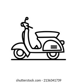 illustration vector graphic of icon vespa, Vespa is one of the mainstays for most people. Its unique and classic shape is one of the attractions for antique lovers
