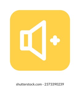Illustration vector graphic icon of Volume Up. Flat Style Icon. Multimedia Themed Icon. Vector illustration isolated on white background. Perfect for website or application design.