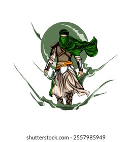 illustration vector graphic of icon of a war knight