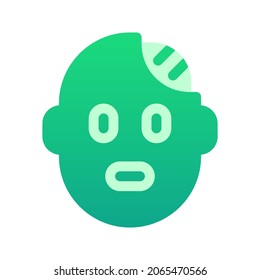Icono gráfico vector de ilustración de Zombie. Icono de estilo de degradado. Icono Temático De Halloween. Ilustración vectorial aislada en fondo blanco. Perfecto para el diseño de sitios web o aplicaciones.