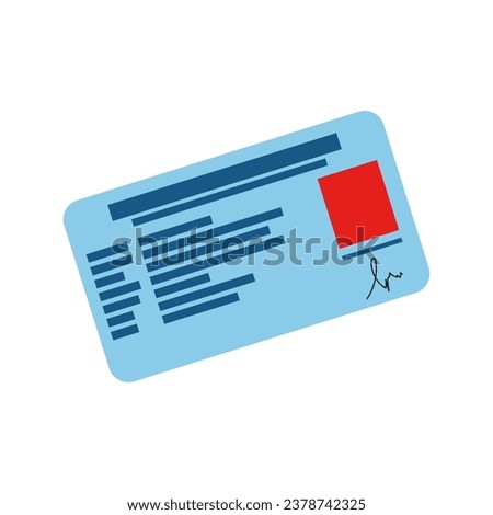 Illustration vector graphic of ID Card Indonesian citizen Called KTP Indonesia