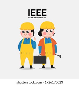 illustration vector graphic of ieee global engineering day