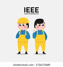 illustration vector graphic of ieee global engineering day