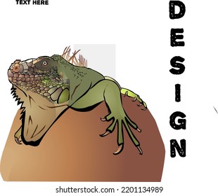 Illustration vector graphic of iguana good forBetta fish food products, farm logos, t-shirts, etc