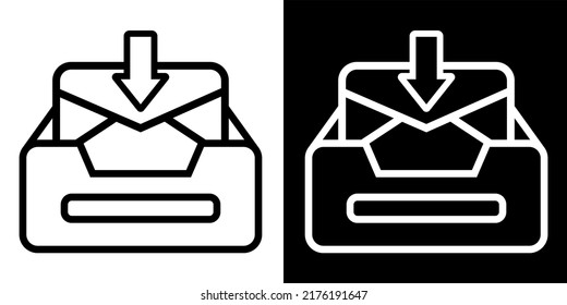 Illustration Vector Graphic of inbox, envelope receive letter, mail icon