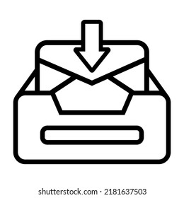 Illustration Vector Graphic of inbox, envelope receive letter, mail icon