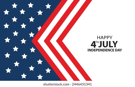 illustration vector graphic of independence day of USA