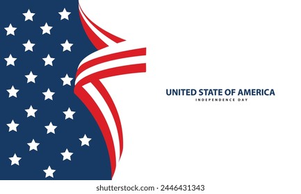 illustration vector graphic of independence day of USA