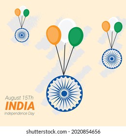 Illustration vector graphic of India independence day