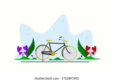 Illustration vector graphic of the Indonesian Bicycle. fit for web design, company, bloggers, etc
