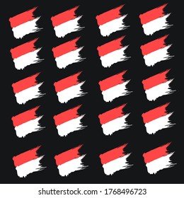 Vektorgrafik der indonesischen Fahne gut für unabhängigen Tag. 