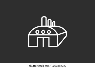 Illustration vector graphic of industry building factory. Good for icon, symbol or logo