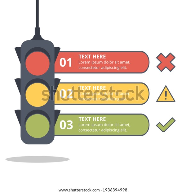 Illustration Vector Graphic Infographic Traffic Light Stock Vector ...