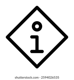 Illustration vector graphic of information using outline style on a white background. Suitable for mobile apps, website projects and more.