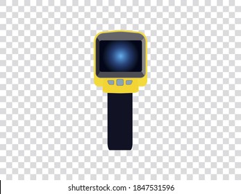 illustration vector graphic of infrared thermal imaging isolated on transparent background. Transparent grid. vector illustrations transparent grid style background. vector illustration eps10. 
