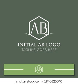 illustration vector graphic initial ab letter logo or ba icon best for branding 