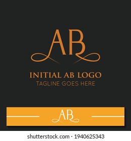 illustration vector graphic initial ab letter logo or ba icon best for branding 