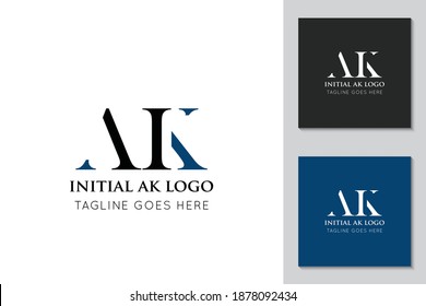 illustration vector graphic initial ak letter logo best for branding and icon