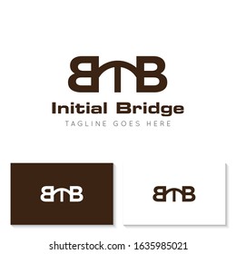 illustration vector graphic initial b logo of bridge good for branding and icon