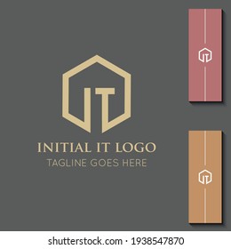 illustration vector graphic initial IT letter logo or TI icon best for branding