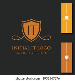 illustration vector graphic initial IT letter logo or TI icon best for branding