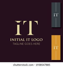 illustration vector graphic initial IT letter logo or TI icon best for branding