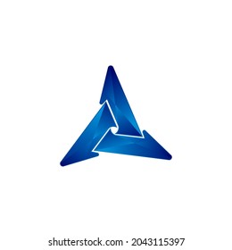 Illustration, Vektorgrafik für den Anfangsbuchstaben Ein modernes Logo-Design