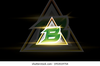 Illustration vector graphic initial logo template of B letter for esport or gaming. Vector illustration