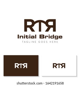 illustration vector graphic initial r logo of bridge good for building and industrial icon