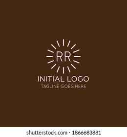 illustration vector graphic initial rr logo best for branding and r icon