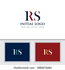 illustration vector graphic initial rs letter logo best for branding and icon