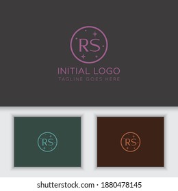 illustration vector graphic initial rs letter logo best for branding and icon
