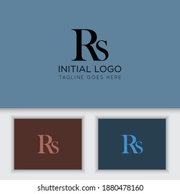 illustration vector graphic initial rs letter logo best for branding and icon