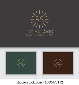 illustration vector graphic initial rs letter logo best for branding and icon