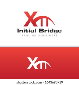 ilustración vectorial gráfico inicial x logotipo de puente bueno para construcción e icono industrial