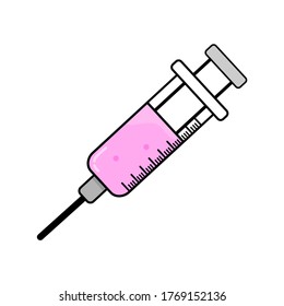 ilustración vectorial de inyección para vacuna, perfecto para productos de salud, folleto de salud, material de diseño, etc.