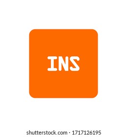 Illustration vector graphic of ins button icon