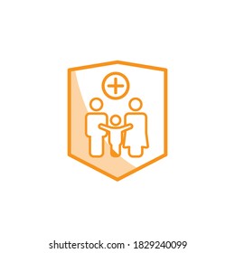 Illustration Vector graphic of insurance icon template