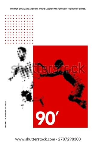 Illustration vector graphic of an intense physical duel where a defender aggressively pulls back on the attacker’s shirt. Perfect for sports championships, posters, wallpaper, and football-themed editorial designs.