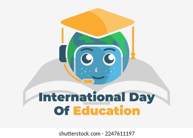 Illustration vector graphic of international day of education. Good for poster or banner