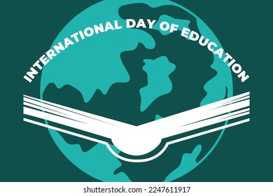 Illustration vector graphic of international day of education. Good for poster or banner