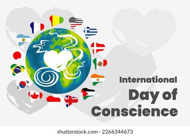 Illustration vector graphic of international day of conscience