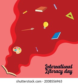 Illustration vector graphic of international literacy day
