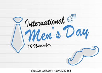 Illustration vector graphic of International Men's Day. The illustration is Suitable for banner, flyers, stickers, Card, etc.