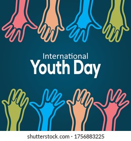 Illustration Vector Graphic Of International Youth Day Poster Background, Good Design For International Youth Day Theme Design