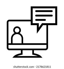 Illustration Vector Graphic of Internet, interview, network Icon