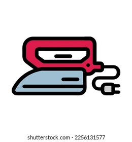 Ilustración Vector Gráfico de hierro, electrodomésticos, dispositivos electrónicos Icono. Caricatura.