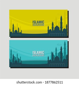 Ilustración vectorial gráfico de la plantilla de fondo islámico, perfecto para eid al-adha, eid al-fitr, cumpleaños del profeta, festividad islámica, pancarta, etc