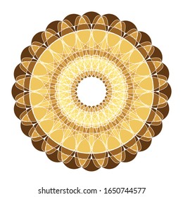 
illustration vector graphic of Isolated colorful lineless indian mandala. fit for logo, icon or symbol, etc