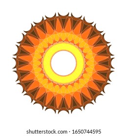 
illustration vector graphic of Isolated colorful lineless indian mandala. fit for logo, icon or symbol, etc